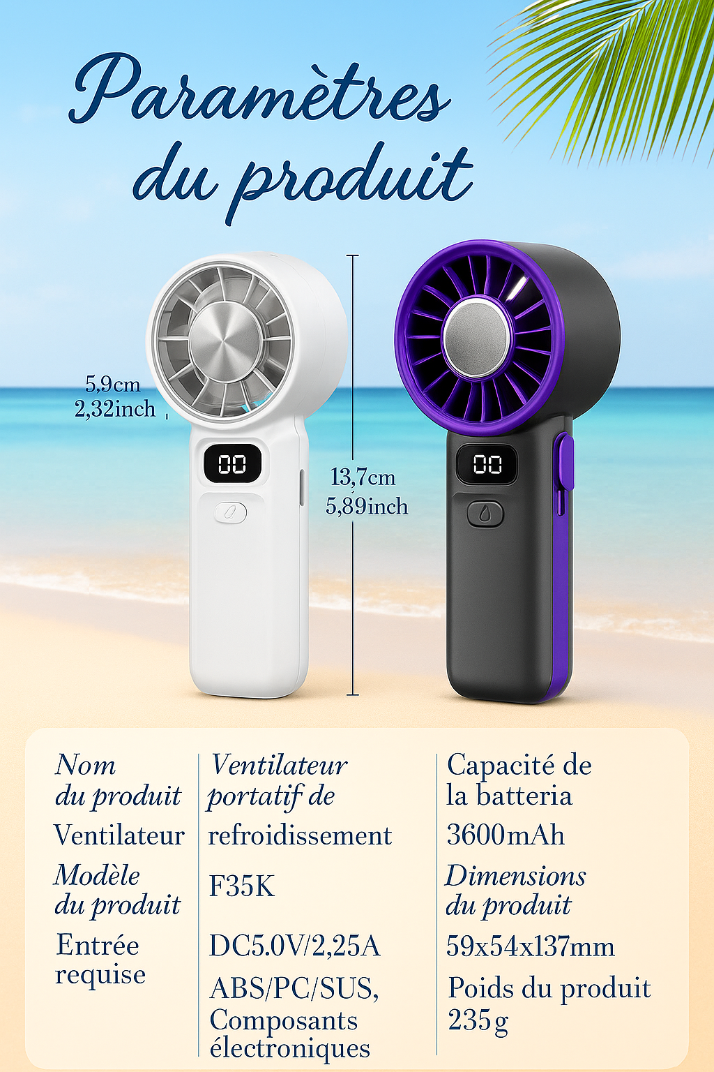 Ventilateur Turbo portatif